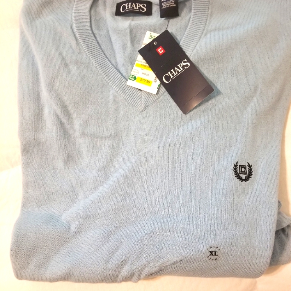 Baby blue cotton pullover